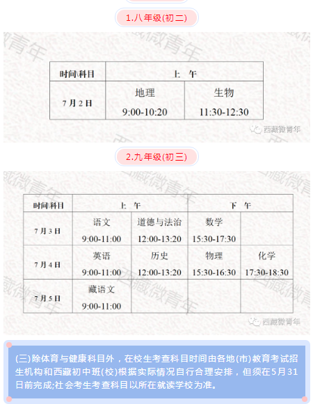 2022年福州中考时间及考试科目